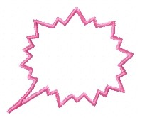Spiked Conversation Bubble Machine Embroidery Design
