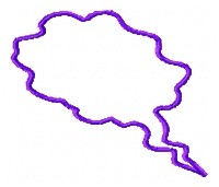 Squiggly Conversation Bubble Machine Embroidery Design