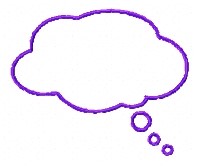 Rounded Conversation Bubble Machine Embroidery Design