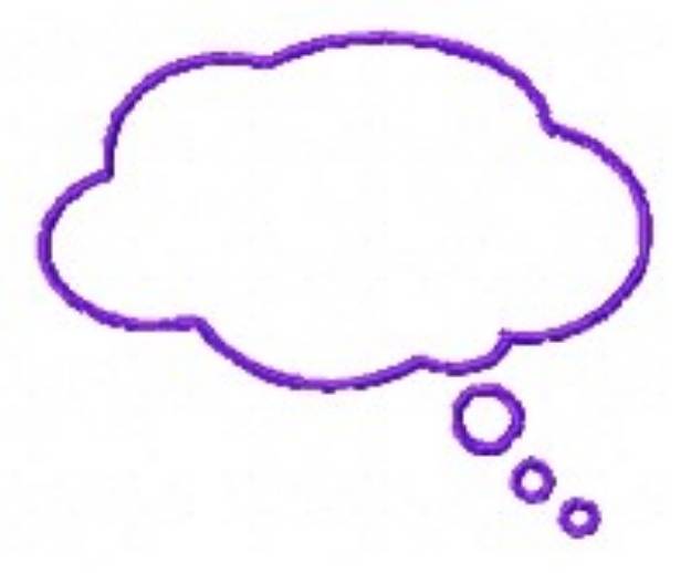 Picture of Rounded Conversation Bubble Machine Embroidery Design