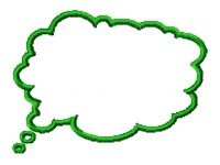 Fluffy Cloud Conversation Bubble Machine Embroidery Design