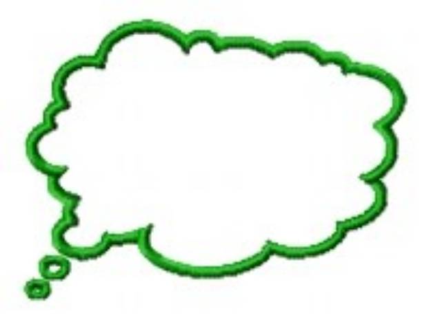 Picture of Fluffy Cloud Conversation Bubble Machine Embroidery Design