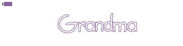 Picture of Country Grandma Outline Machine Embroidery Design