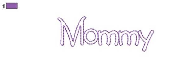 Picture of Country Mommy Outline Machine Embroidery Design