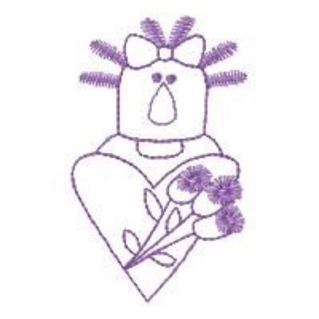 Picture of Country Character & Heart Machine Embroidery Design
