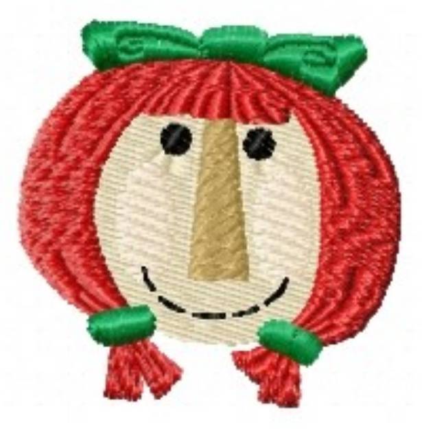 Picture of Pigtails Doll Machine Embroidery Design