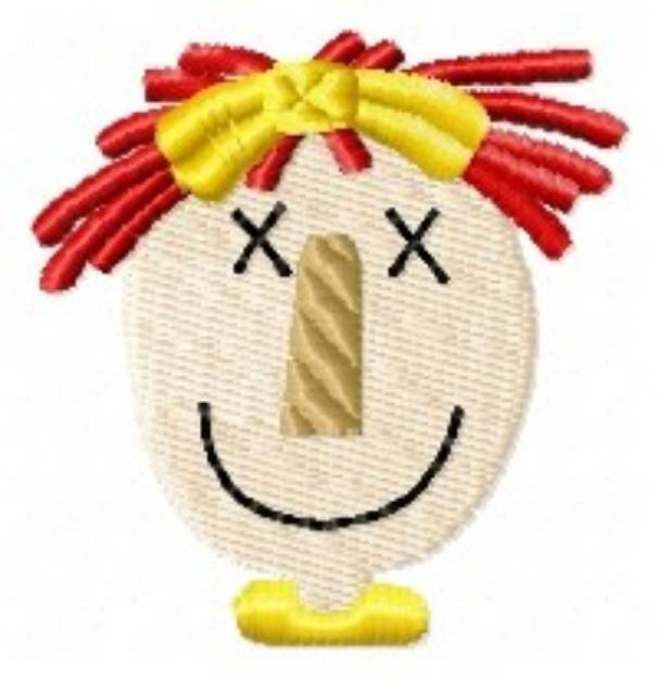 Picture of Doll Head Machine Embroidery Design
