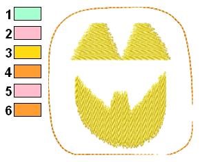 Halloween Pumpkin Face Machine Embroidery Design