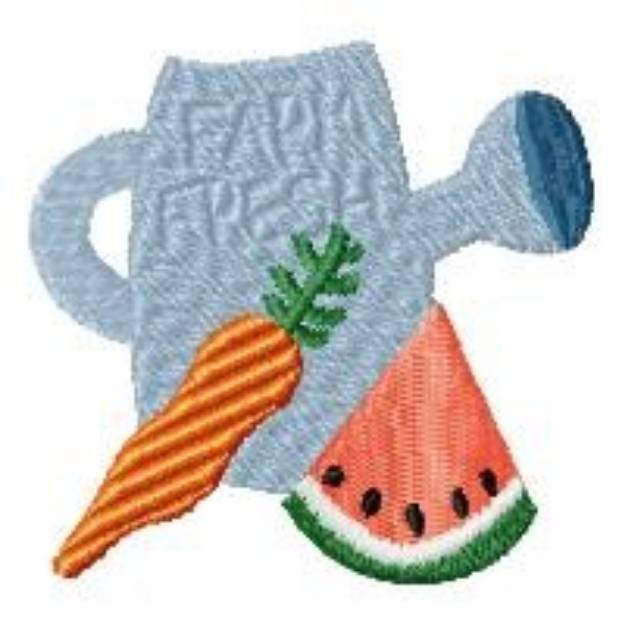 Picture of Watermelon & Carrot Machine Embroidery Design