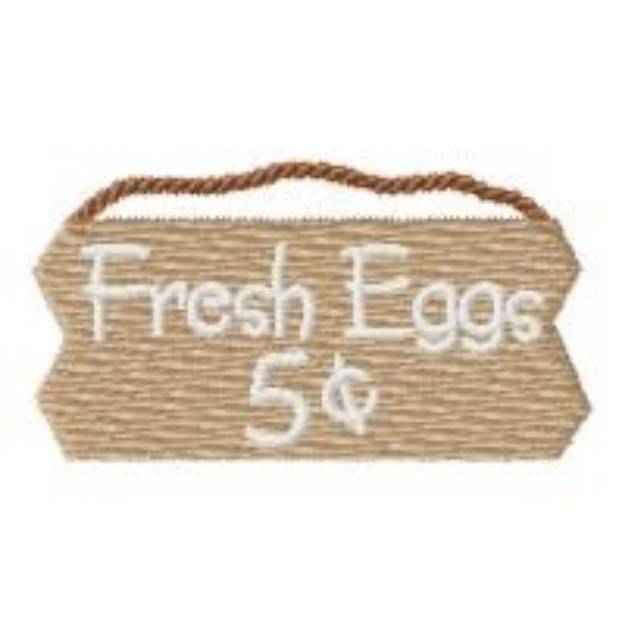 Picture of Fresh Eggs Machine Embroidery Design