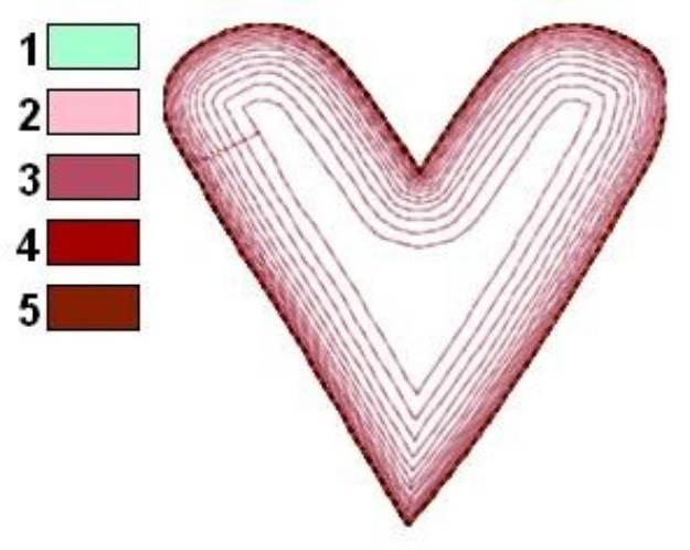 Picture of Country Heart Outline Machine Embroidery Design