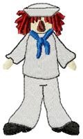 Raggedy Andy Sailor Machine Embroidery Design