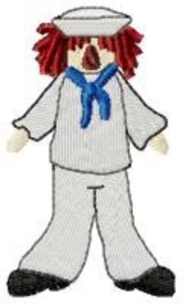 Picture of Raggedy Andy Sailor Machine Embroidery Design