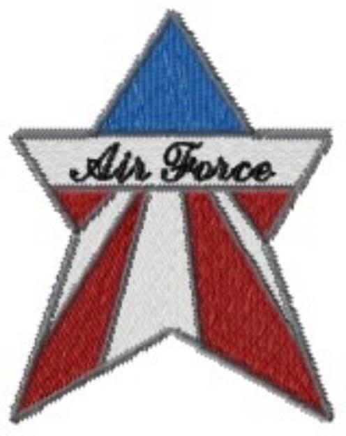 Picture of Air Force Star Machine Embroidery Design