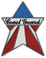 Coast Guard Star Machine Embroidery Design