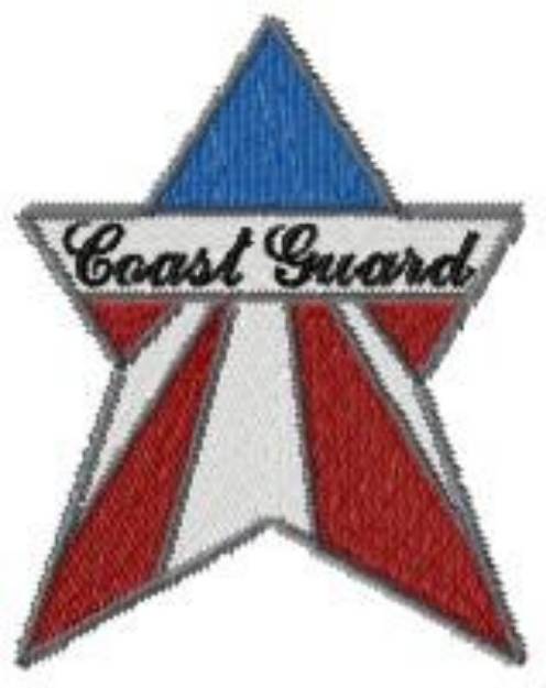 Picture of Coast Guard Star Machine Embroidery Design
