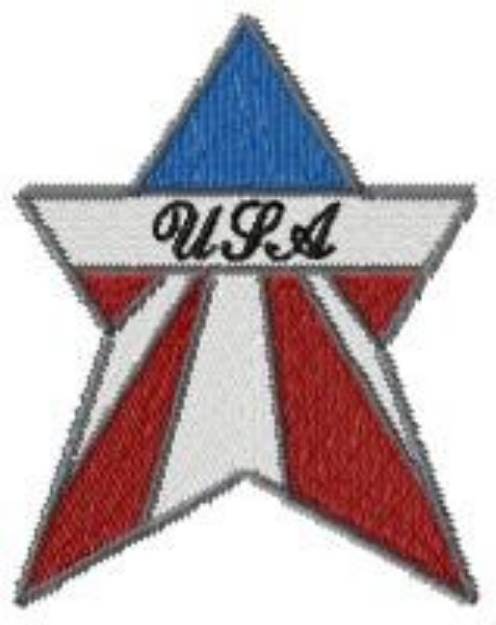 Picture of USA Star Machine Embroidery Design