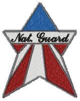 National Guard Star Machine Embroidery Design