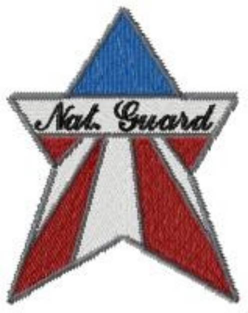 Picture of National Guard Star Machine Embroidery Design