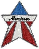 Marines Star Machine Embroidery Design