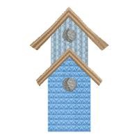 Stacked Birdhouse Machine Embroidery Design