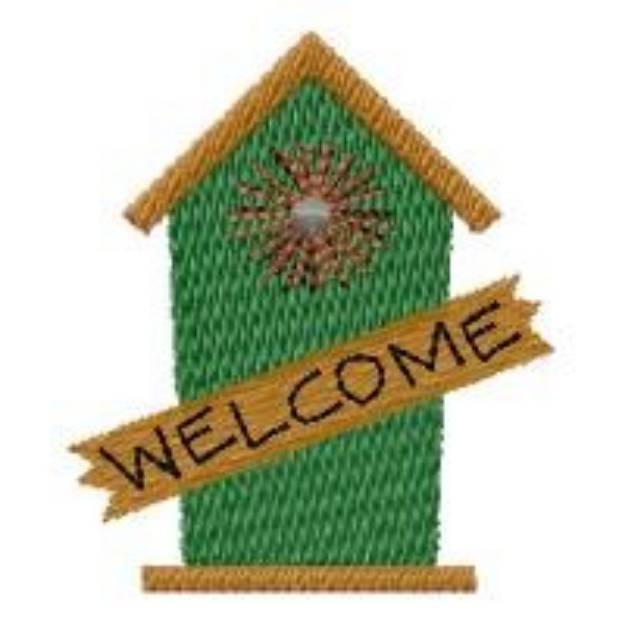 Picture of Welcome Birdhouse Machine Embroidery Design