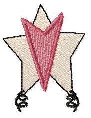 Country Star & Heart Machine Embroidery Design