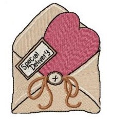 Special Delivery Valentines Letter Machine Embroidery Design