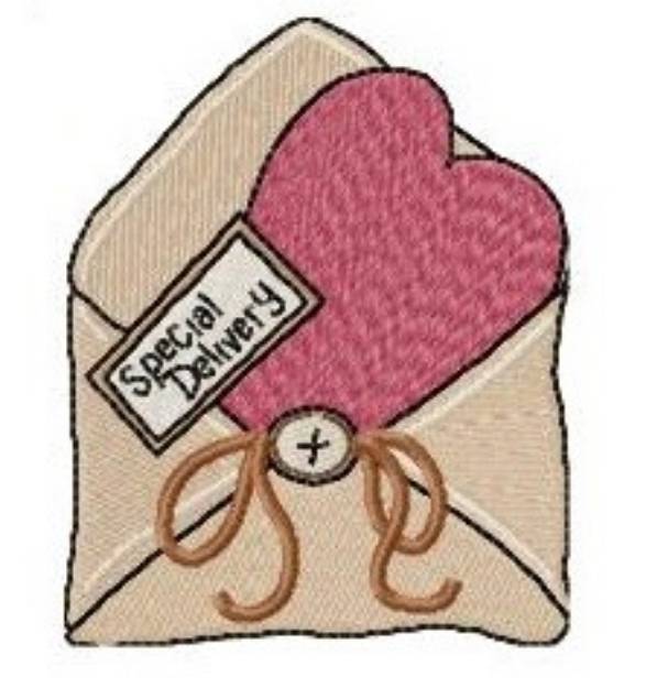 Picture of Special Delivery Valentines Letter Machine Embroidery Design
