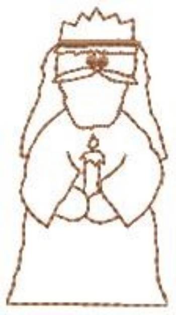 Picture of Nativity Shepherd Outline Machine Embroidery Design