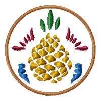 Norwegian Pineapple Circle Machine Embroidery Design