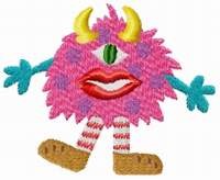 Pink Monster Machine Embroidery Design