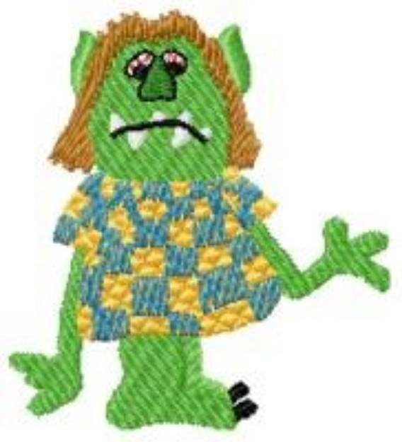 Picture of Green Monster Machine Embroidery Design