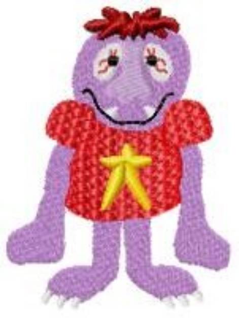 Picture of Purple Monster Machine Embroidery Design