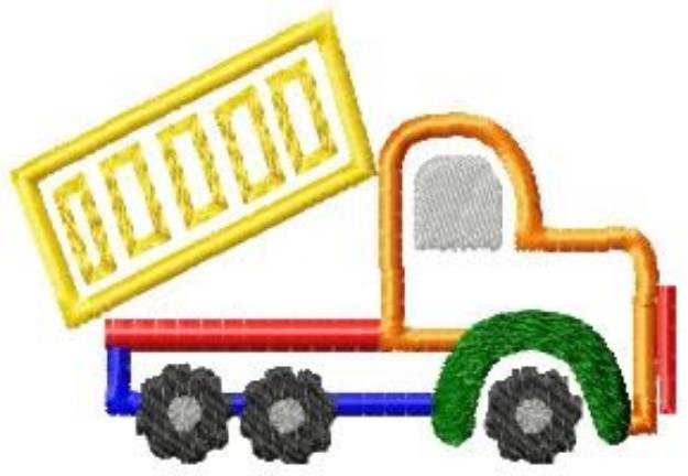 Picture of Build-A-Block Dump Truck Outline Machine Embroidery Design