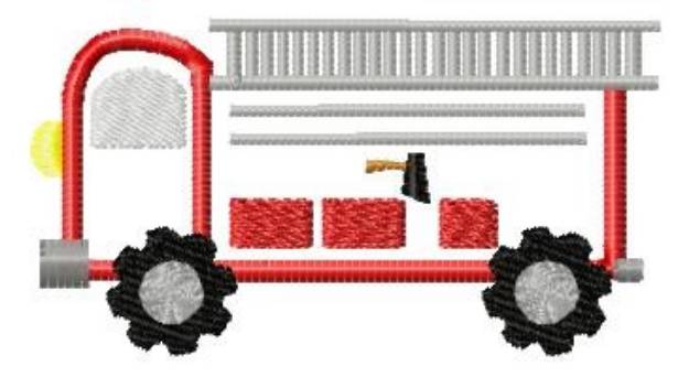 Picture of Build-A-Block Firetruck Outline Machine Embroidery Design