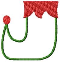 Holiday Stocking Applique Machine Embroidery Design