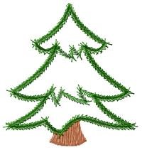 Christmas Tree Applique Machine Embroidery Design