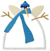 Snowman Angel Applique Machine Embroidery Design