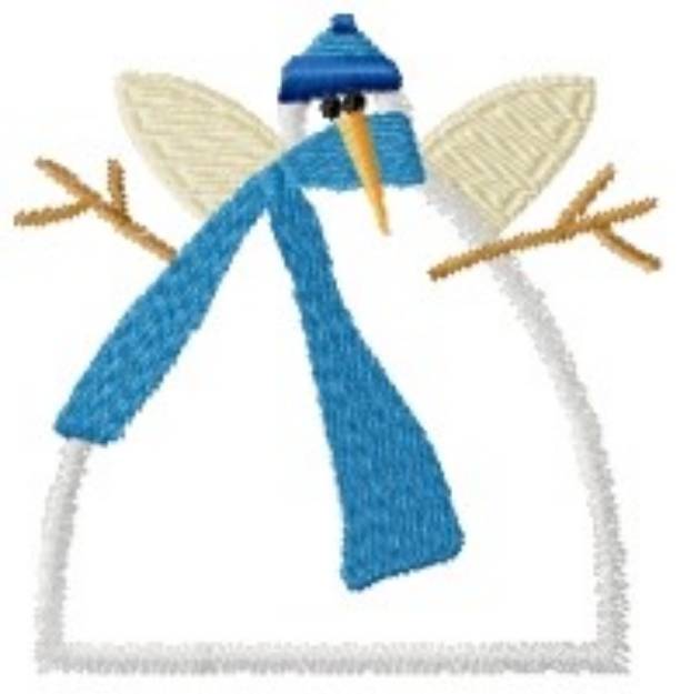 Picture of Snowman Angel Applique Machine Embroidery Design