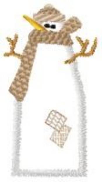 Picture of Skinny Snowman Applique Machine Embroidery Design