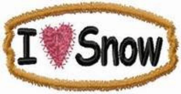 Picture of I Love Snow Machine Embroidery Design