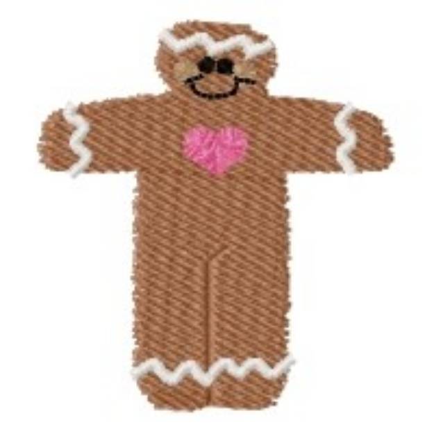 Picture of Loving Gingerbread Man Machine Embroidery Design