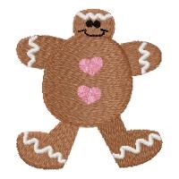 Fat Gingerbread Man Machine Embroidery Design