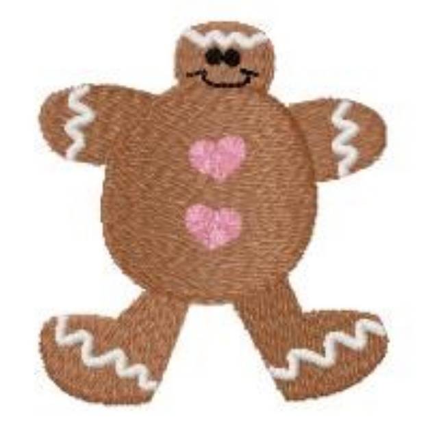 Picture of Fat Gingerbread Man Machine Embroidery Design