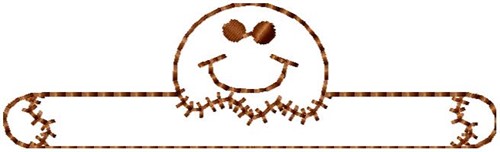 Gingerbread Man Outline Machine Embroidery Design