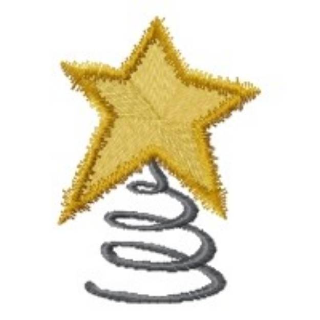 Picture of Star On A Spring Machine Embroidery Design