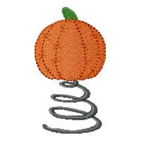 Pumpkin On A Spring Machine Embroidery Design