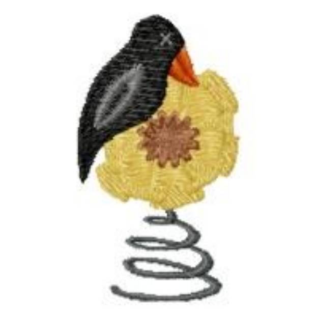 Picture of Sunflower On A Spring Machine Embroidery Design