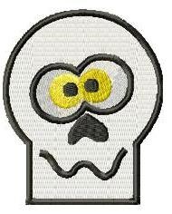 Halloween Skeleton Skull Machine Embroidery Design